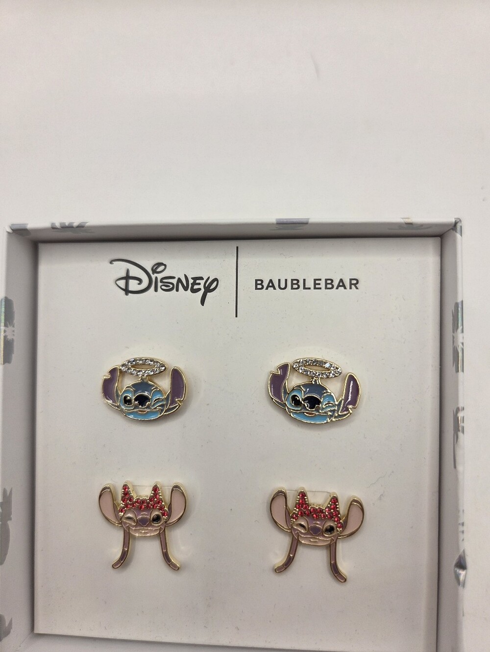 BaubleBar Disney Stitch Stud Earring Set - Blue & Pink